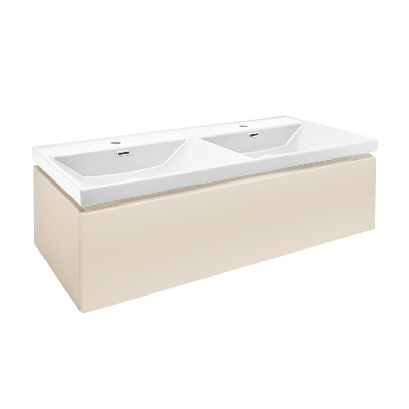 Koupelnová skříňka s umyvadlem SAT Feel 120x30x44,8 cm pískově béžová mat SATFEEL120BEU4