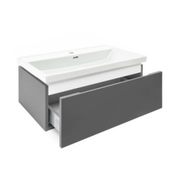 Koupelnová skříňka s umyvadlem SAT Feel 80x30x44,8 cm antracit mat SATFEEL80ANTU4