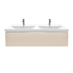 Koupelnová skříňka s umyvadlem a bateriemi SAT Feel 120x30x44,8 cm pískově béžová mat SATFEEL120BEU4BA