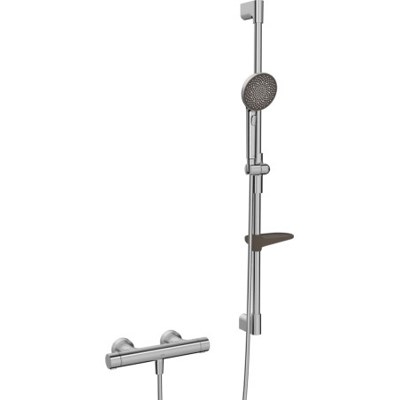 Sprchová baterie Hansa Prisma se sprchovým setem 150 mm broušená ocel 4813043180