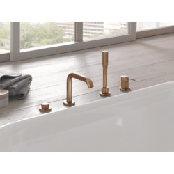Vanová baterie GROHE Essence New s vanovým setem Brushed Warm Sunset 19578DL1