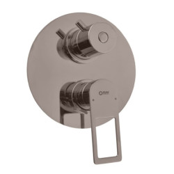 Sprchová a vanová baterie RAV SLEZÁK Nil včetně podomítkového tělesa metal grey NL287.3MGL