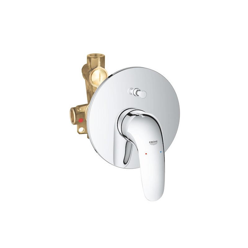 Sprchová a vanová baterie GROHE Eurostyle New včetně podomítkového tělesa chrom 23730003