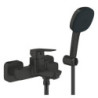 Vanová baterie GROHE Cubeo se sprchovým setem 150 mm černá matná 1018142430