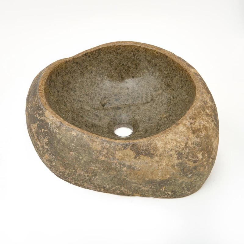 Umyvadlo na desku SAT Purity kámen bez otvoru pro baterii, bez přepadu SATSTONE