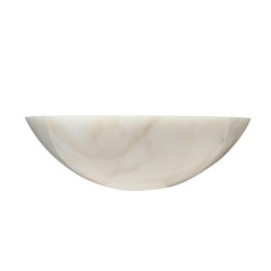 Umyvadlo na desku SAT Purity 43x43 cm bílý mramor bez otvoru pro baterii, bez přepadu SATPURWH