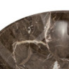 Umyvadlo na desku SAT Purity 43x43 cm hnědý mramor bez otvoru pro baterii, bez přepadu SATPURBR