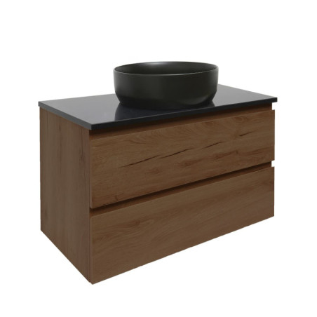 Koupelnová skříňka s technickým kamenem SAT B-Way 99x30x45 cm ořech mat BWAY100NUTTK