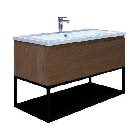 Koupelnová skříňka s umyvadlem SAT B-Way 99x30x45 cm ořech mat BWAY100NUTU