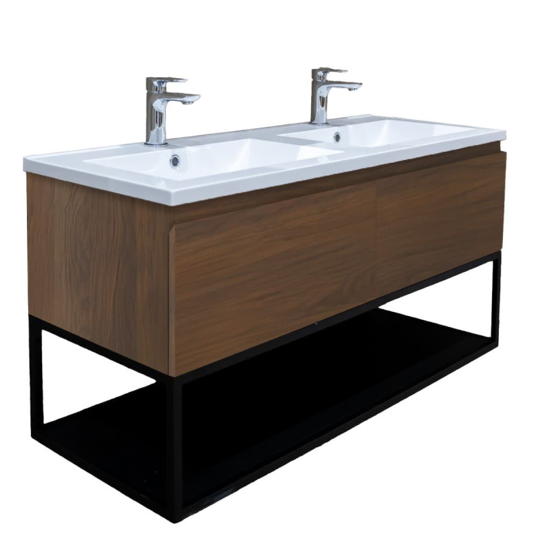 Koupelnová skříňka s umyvadlem SAT B-Way 119x30x45 cm ořech mat BWAY120NUTU