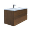 Koupelnová skříňka s umyvadlem SAT B-Way 99x50x45 cm ořech mat BWAY2100NUTU