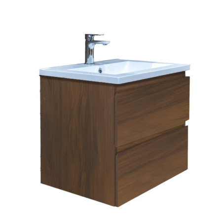 Koupelnová skříňka s umyvadlem SAT B-Way 59x50x45 cm ořech mat BWAY260NUTU