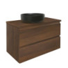 Koupelnová skříňka s krycí deskou SAT B-Way 79x50x45 cm ořech mat BWAY280NUTDESK