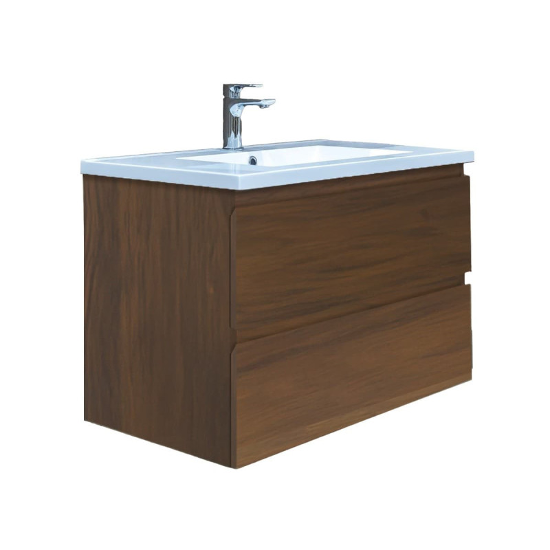 Koupelnová skříňka s umyvadlem SAT B-Way 79x50x45 cm ořech mat BWAY280NUTU