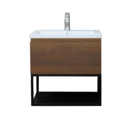 Koupelnová skříňka s umyvadlem SAT B-Way 59x30x45 cm ořech mat BWAY60NUTU