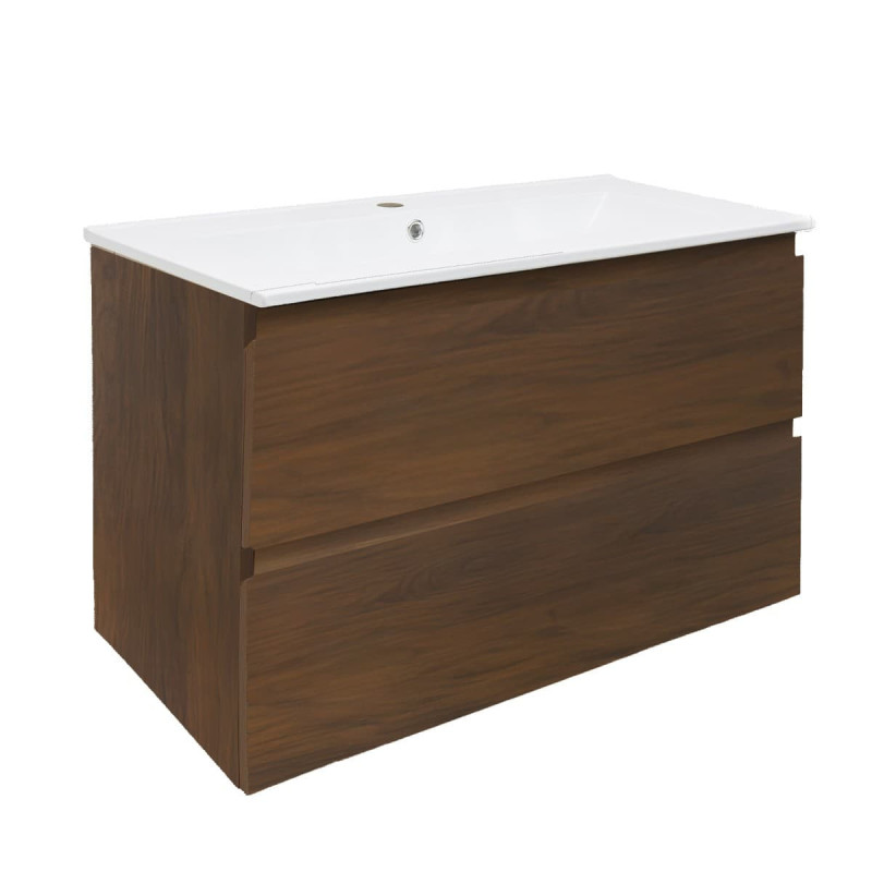 Koupelnová skříňka s umyvadlem SAT B-Way 99x50x45 cm ořech mat BWAY2100NUTU4BI