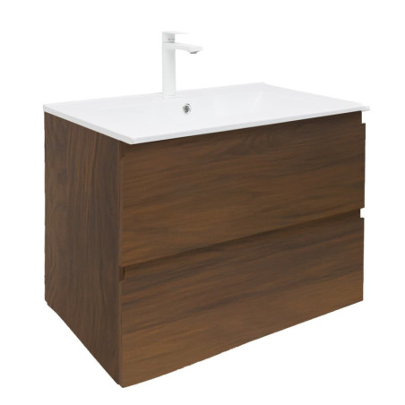 Koupelnová skříňka s umyvadlem SAT B-Way 79x50x45 cm ořech mat BWAY280NUTU4BBI