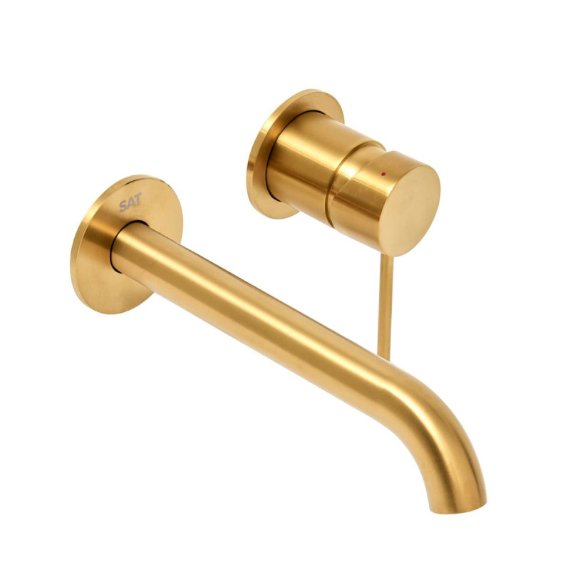 Umyvadlová baterie SAT Aurum včetně podomítkového tělesa broušená zlatá SATBAUR101BG