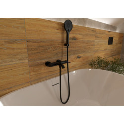 Vanová baterie SAT Aurum bez sprchového setu 150 mm černá matná SATBAUR222C