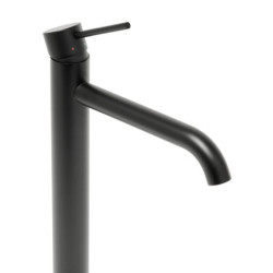 Vysoká umyvadlová baterie SAT Aurum bez výpusti černá matná SATBAUR285C