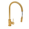 Dřezová baterie SAT Aurum s vytahovací sprškou, 2 proudy broušená zlatá SATBAUR286BG