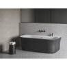 Volně stojící vana Ravak Ypsilon Wall  178x86 cm akrylát levá i pravá černá XC00100057