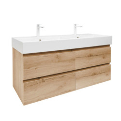 Koupelnová skříňka s umyvadlem SAT B-Way 119x50x45 cm dub mat BWAY2120OAKU2BB