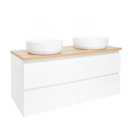 Koupelnová skříňka s umyvadlem SAT B-Way 119x50x45 cm bílá lesk BWAY2120WDOAKU2