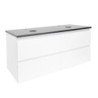 Koupelnová skříňka s krycí deskou SAT B-Way 119x50x45 cm bílá lesk BWAY2120WTK