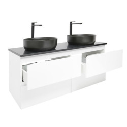 Koupelnová skříňka s umyvadlem a technickým kamenem SAT B-Way 119x50x45 cm bílá lesk BWAY2120WTKUB