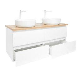 Koupelnová skříňka s umyvadlem SAT B-Way 119x50x45 cm bílá lesk BWAY2120WDOAKU2B