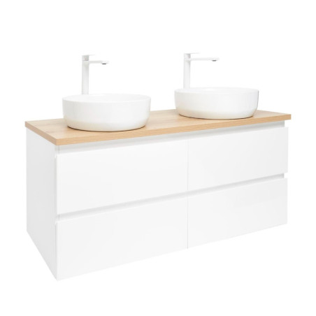 Koupelnová skříňka s umyvadlem SAT B-Way 119x50x45 cm bílá lesk BWAY2120WDOAKU2B