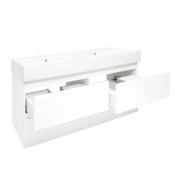 Koupelnová skříňka s umyvadlem SAT B-Way 119x50x45 cm bílá lesk BWAY2120WU2BI