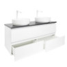 Koupelnová skříňka s umyvadlem SAT B-Way 119x50x45 cm bílá lesk BWAY2120WTK2BB
