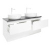Koupelnová skříňka s umyvadlem SAT B-Way 119x50x45 cm bílá lesk BWAY2120WTK2BB
