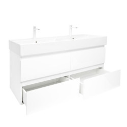 Koupelnová skříňka s umyvadlem SAT B-Way 119x50x45 cm bílá lesk BWAY2120WU2BB