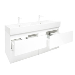 Koupelnová skříňka s umyvadlem SAT B-Way 119x50x45 cm bílá lesk BWAY2120WU2BB