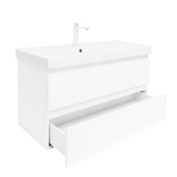 Koupelnová skříňka s umyvadlem SAT B-Way 99x50x45 cm bílá lesk BWAY2100WU1BBI