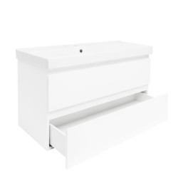 Koupelnová skříňka s umyvadlem SAT B-Way 99x50x45 cm bílá lesk BWAY2100WU1BI