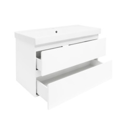 Koupelnová skříňka s umyvadlem SAT B-Way 99x50x45 cm bílá lesk BWAY2100WU1BI