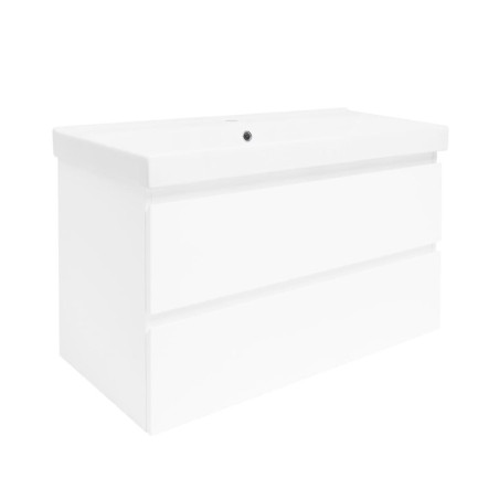 Koupelnová skříňka s umyvadlem SAT B-Way 99x50x45 cm bílá lesk BWAY2100WU1BI