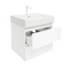 Koupelnová skříňka s umyvadlem SAT B-Way 59x50x45 cm bílá lesklá BWAY260WU2BBI
