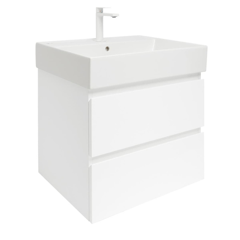 Koupelnová skříňka s umyvadlem SAT B-Way 59x50x45 cm bílá lesklá BWAY260WU2BBI