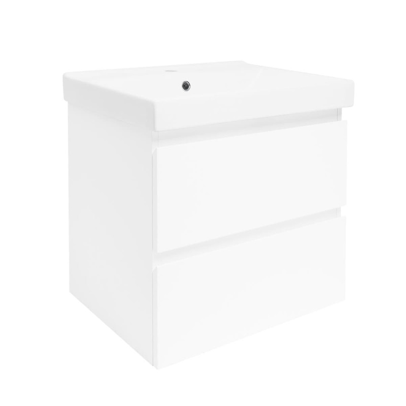 Koupelnová skříňka s umyvadlem SAT B-Way 59x50x45 cm bílá lesk BWAY260WU1BI