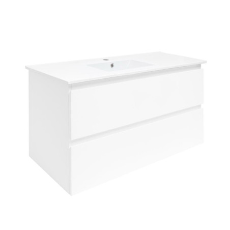 Koupelnová skříňka s umyvadlem SAT B-Way 99x50x45 cm bílá lesk BWAY2100WU4BI