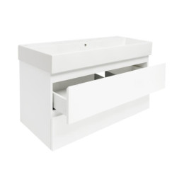 Koupelnová skříňka s umyvadlem SAT B-Way 99x50x45 cm bílá lesklá BWAY2100WU2BI