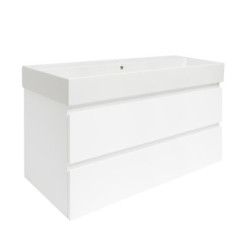 Koupelnová skříňka s umyvadlem SAT B-Way 99x50x45 cm bílá lesklá BWAY2100WU2BI
