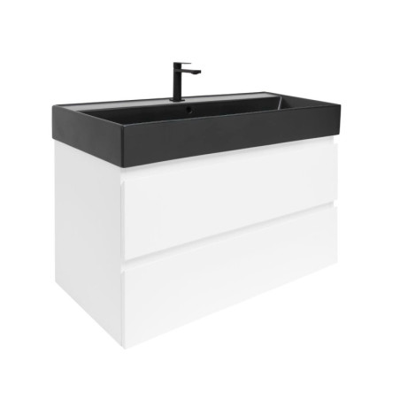 Koupelnová skříňka s umyvadlem SAT B-Way 99x50x45 cm bílá lesk BWAY2100WU2B2B