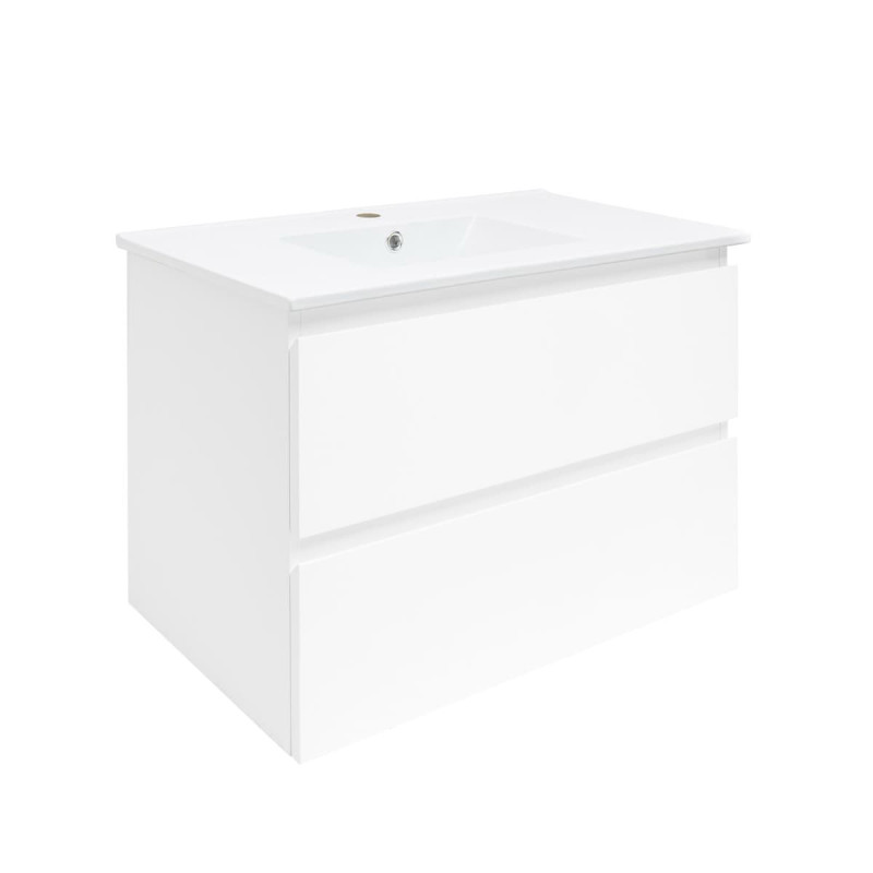 Koupelnová skříňka s umyvadlem SAT B-Way 79x50x45 cm bílá lesk BWAY280WU4BI