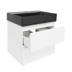 Koupelnová skříňka s umyvadlem SAT B-Way 59x50x45 cm bílá lesk BWAY260WU2BB